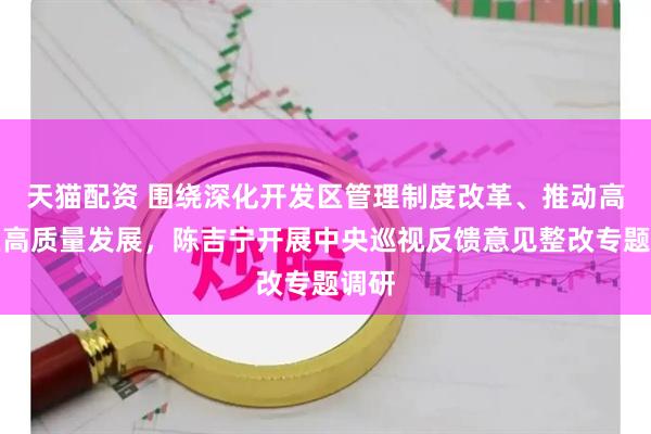 天猫配资 围绕深化开发区管理制度改革、推动高新区高质量发展，陈吉宁开展中央巡视反馈意见整改专题调研